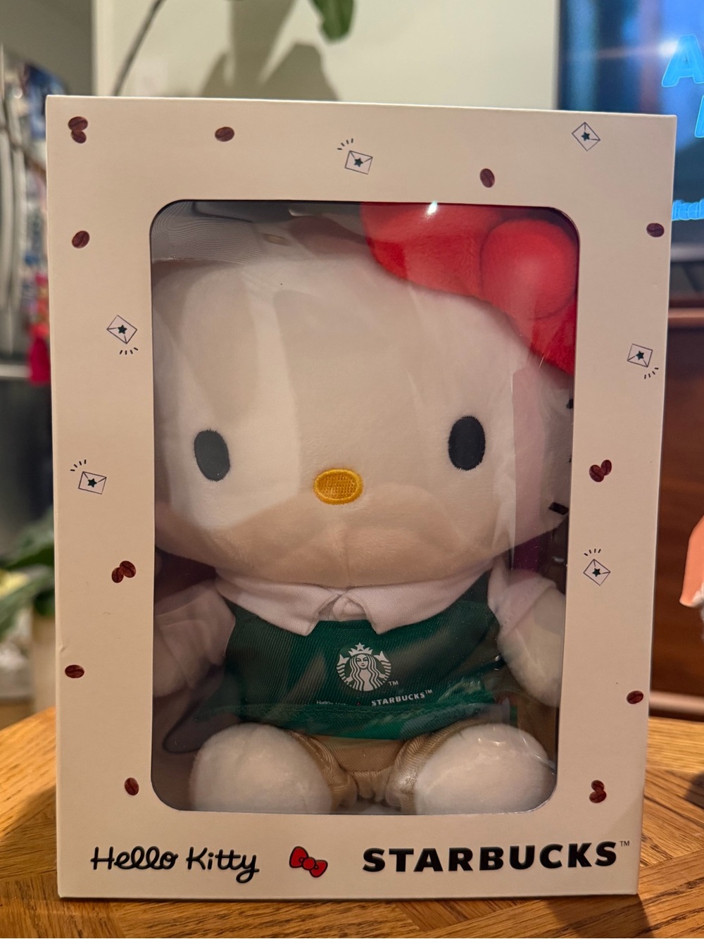 Starbucks Hello Kitty Plush in White, Green & Red